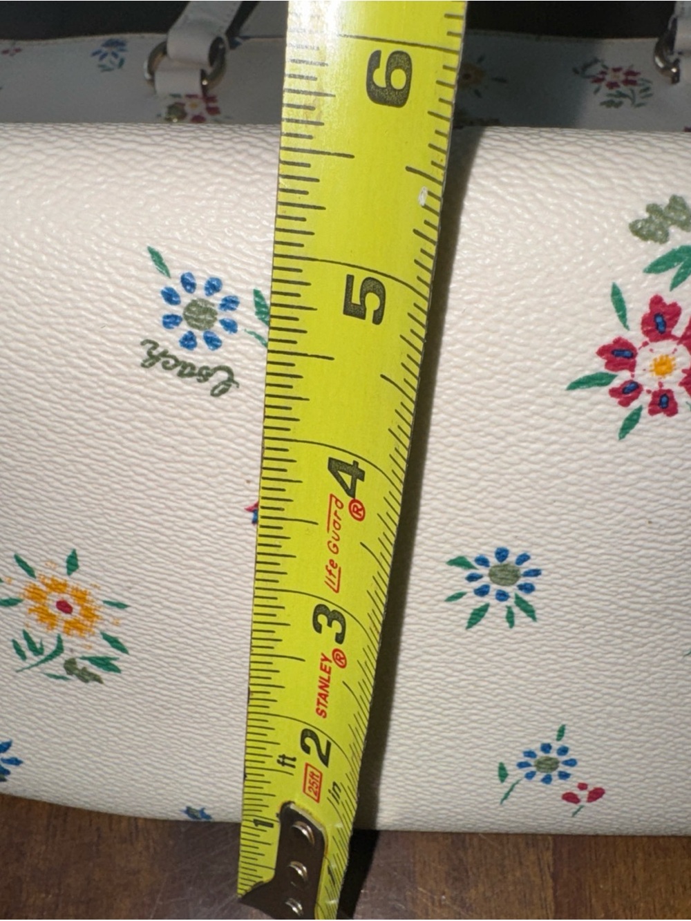 Coach Gallery Leather Tote w/ Wild Meadow Print Gold Chalk Multi C4251 Floral - Picture 13 of 14